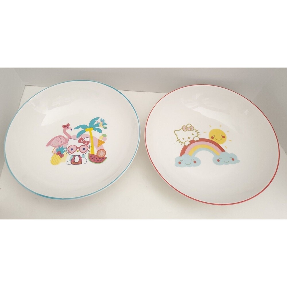 Hello Kitty Beach & Rainbow Summer Ceramic Bowl 9in Sanrio 2023